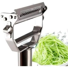 Royaleks Group Turbo Çelik Paslanmaz Jülyen Çift Bıçaklı Fonksiyonel Sebze Meyve Soyacağı