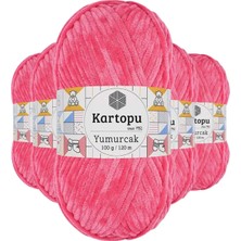 Royaleks Group 5 Adet Yumurcak Kadife El Örgü Ipi Pembe K798