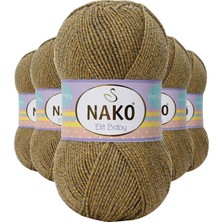 Royaleks Group 5 Adet Elite Baby El Örgü Ipi Tüylenmeyen Bebek Yünü Sarı Gri 21354