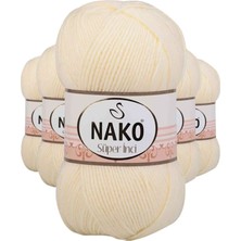 Royaleks Group 5 Adet Süper Inci El Örgü Ipi 100 gr Krem 256