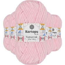 Royaleks Group 5 Adet Yumurcak Kadife El Örgü Ipi Bebe Pembe K768