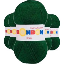 Royaleks Group 5 Adet Kristal El Örgü Lif Ipi Koyu Yeşil 98596