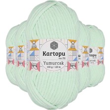 Royaleks Group 5 Adet Yumurcak Kadife El Örgü Ipi Su Yeşili K560