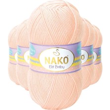 Royaleks Group 5 Adet Elite Baby El Örgü Ipi Tüylenmeyen Bebek Yünü Soft Şeftali 3701