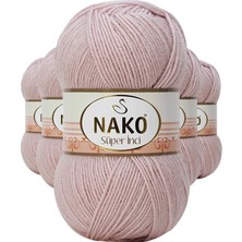 Royaleks Group 5 Adet Süper Inci El Örgü Ipi 100 gr Gül Goncası 318