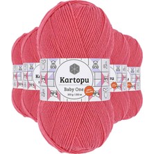 Royaleks Group 5 Adet Baby One Tüylenmeyen El Örgü Ipi Yünü Pembe K254