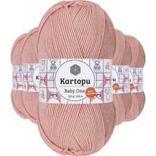 Royaleks Group 5 Adet Baby One Tüylenmeyen El Örgü Ipi Yünü Pudra K258