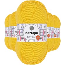 Royaleks Group 5 Adet Baby One Tüylenmeyen El Örgü Ipi Yünü Sarı K154