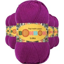 Royaleks Group 5 Adet Lüks Patik Ipi Yünü Koyu Fuşya 98677