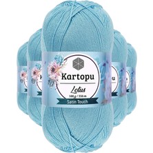 Royaleks Group 5 Adet Lotus Bikini Büstiyer Bluz Örgü Ipi  K537 Bebe Mavi