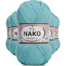 Royaleks Group 5 Adet Pırlanta Amigurumi El Örgü Ipi Yünü Su Yeşili 1297