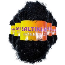 Royaleks Group 5 Adet Gökkuşağı El Örgü Ipi Yünü Siyah