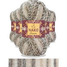 Royaleks Group 5 Adet Hercai Ebruli Hırka Kazak Atkı Bere El Örgü Ipi Yünü 7309