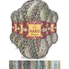 Royaleks Group 5 Adet Hercai Ebruli Hırka Kazak Atkı Bere El Örgü Ipi Yünü 28129