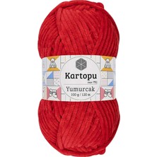 Royaleks Group 1 Adet Yumurcak Kadife El Örgü Ipi Açık Kırmızı K165