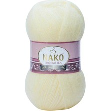 Royaleks Group 1 Adet Angora Lüks El Örgü Ipi Krem 256