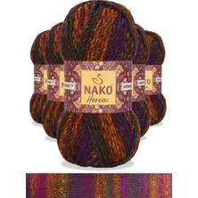 Royaleks Group 5 Adet Hercai Ebruli Hırka Kazak Atkı Bere El Örgü Ipi Yünü 7131