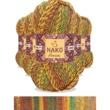 Royaleks Group 5 Adet Hercai Ebruli Hırka Kazak Atkı Bere El Örgü Ipi Yünü 7252