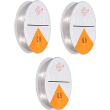 Royaleks Group 3x5 Metre Lastikli Misina Bileklik Ipi 0,8 mm