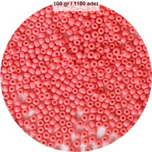 Royaleks Group Pembe Renk 4 mm Yaklaşık 1100 Adet / 100 Gram Cam Boncuk Oya Yazma Bileklik ve Kolye