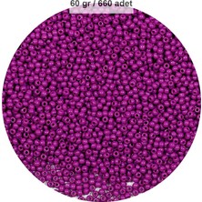 Royaleks Group Fuşya Renk 4 mm Yaklaşık 660 Adet / 60 Gram Cam Boncuk Oya Yazma Bileklik ve Kolye