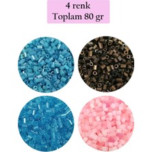 Royaleks Group Kesme Cam Boncuk 2mm - 4 Renk - Toplam 80 Gram - BNC446