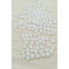 Royaleks Group Dünya Boncuk Içten Boncuklu Bileklik Çanta Boncuğu 10 mm 50 gr Beyaz - BNC463
