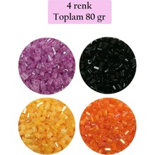 Royaleks Group Kesme Cam Boncuk 2mm - 4 Renk - Toplam 80 Gram - BNC437