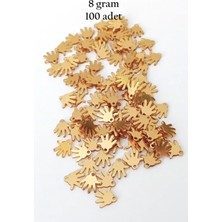 Royaleks Group Oya Abiye Bileklik Kolye Pleksi Metalik Plastik Pul Altın Renk 8 Gram 100 Adet - BNC485