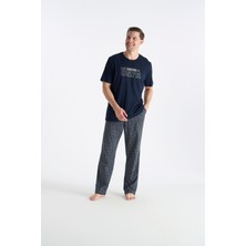 U.S. Polo Assn. Erkek Lacivert Pijama Takım XL Desenli Rahat Kullanım İçin Özel Tasarım