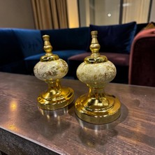 Sleep Nova Royal Gold Vintage Dekoratif Obje Seti – Klasik Şık Masa Aksesuarı (Ikili)
