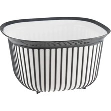 Royaleks Group Linea Kare Çizgi Desenli Kase 4 Lt ROYALEKS-BNM-3712
