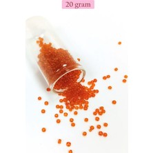 Royaleks Group Dökme Cam Kum Boncuk (8/0) 3 mm - 20 Gram - Şeffaf Turuncu - BNC165