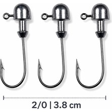 Trakav Jighead Iğne 2/0 3.8 cm Silikon Yem Için Levrek Avı Uyumlu 3’lü Paket
