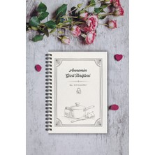 Burak Baskı Tasarım Nostaljik Annemin Gizli Tarifleri, Yemek Tarif Defteri, Tel Spiralli A5, Not Defter, Konsept Defter