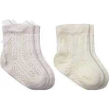 Bistyle Fiyonklu Penye Soket Çorap 2li 10149 Taş