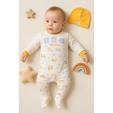 Herşey Trend Herşeytrend Araba Desenli Sarı 2'li Şapkalı Erkek Bebek Tulumu