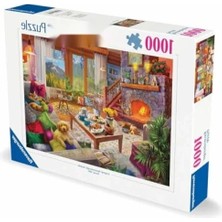 Esranın Dünyası 1000 Parça Huzurlu Oturma Odası Puzzle - Yetişkinler Için Rahatlama Aktivitesi