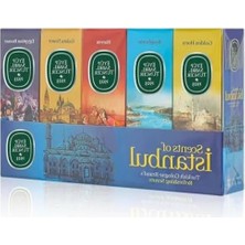 Esranın Dünyası 5'li Set 16 ml Silindir Cam Şişe Kolonya, Istanbul Temalı