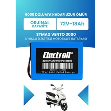 Electroll Stmax Vento 3000 Batarya (Standart Kapasite) Lifepo4 72V 18AH Elektrikli Motosiklet Bataryası