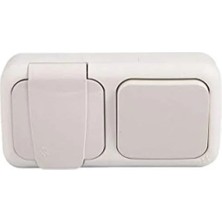 Esranın Dünyası Beyaz Anahtar ve Topraklı Priz Kombini