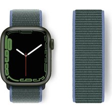 TeknoKapsül Watch 38MM Hasırlı Cırtcırtlı Kordon (Saat Değildir) - Mi-Yeşil