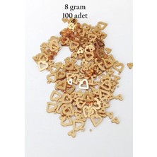 Royaleks Group Oya Abiye Bileklik Kolye Pleksi Metalik Plastik Pul Altın Renk 8 Gram 100 Adet - BNC488