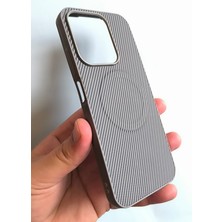 TechnoCase Mi 15 T Uyumlu Kabartmalı Magsafe Karbon Kılıf