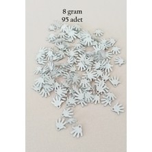 Royaleks Group Oya Abiye Bileklik Kolye Pleksi Metalik Plastik Pul Gümüş Renk 8 Gram 95 Adet - BNC519