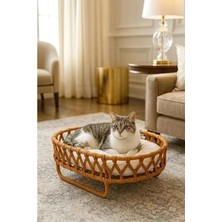 Esranın Dünyası Çift Katlı Peluş Kedi Yuvası, 53X35X43 Cm, Taşınabilir ve Yumuşak