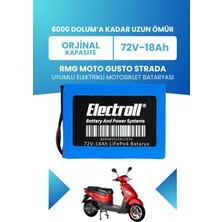 Electroll Rmg Moto Gusto Strada Batarya (Standart Kapasite) Lifepo4 72V 18AH Elektrikli Motosiklet Bataryası