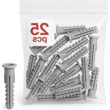 Esranın Dünyası Plastik Tuğla Boşluk Dübeli - 25 Adet, 8mm Vida Uyumlu