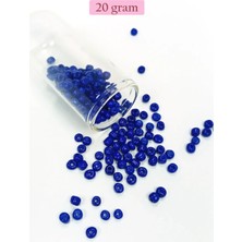 Royaleks Group Dökme Cam Kum Boncuk Büyük Boy (6/0) 4 mm - 20 Gram - Koyu Mavi - BNC103