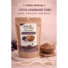 White Mum's Üzüm Çekirdeği Tozu 150G %100 Doğal Katkısız Öğütülmüş Vegan Şeker Ilavesiz